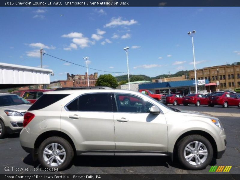 Champagne Silver Metallic / Jet Black 2015 Chevrolet Equinox LT AWD
