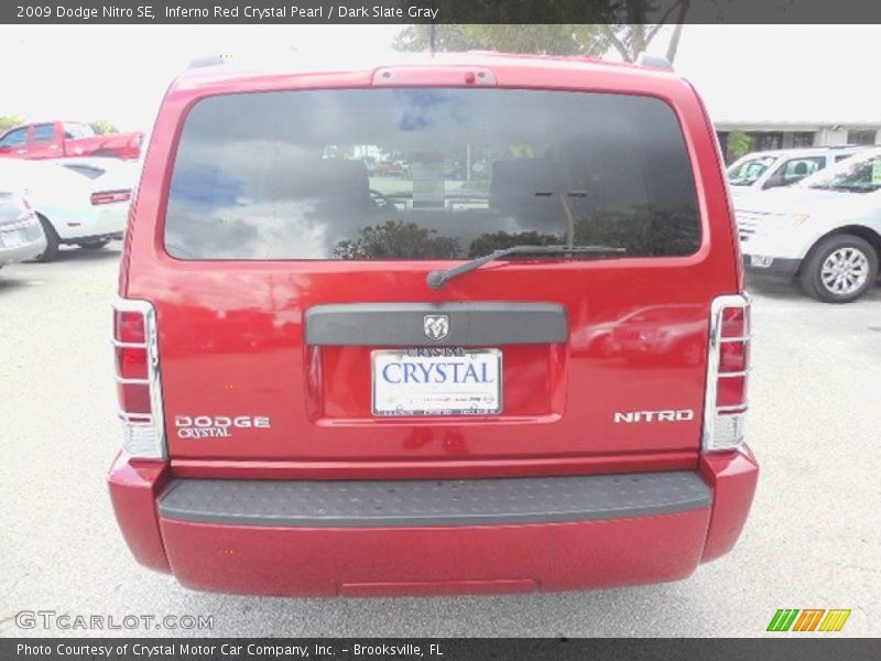 Inferno Red Crystal Pearl / Dark Slate Gray 2009 Dodge Nitro SE