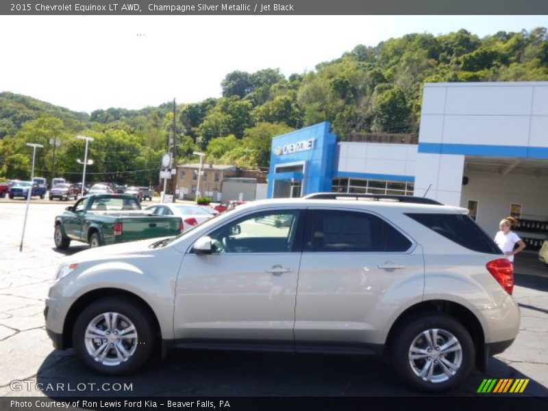 Champagne Silver Metallic / Jet Black 2015 Chevrolet Equinox LT AWD