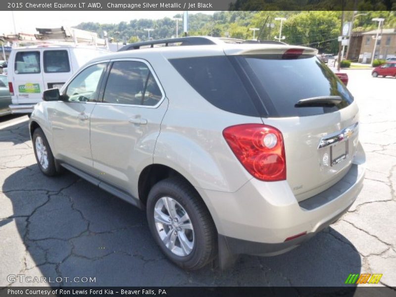 Champagne Silver Metallic / Jet Black 2015 Chevrolet Equinox LT AWD