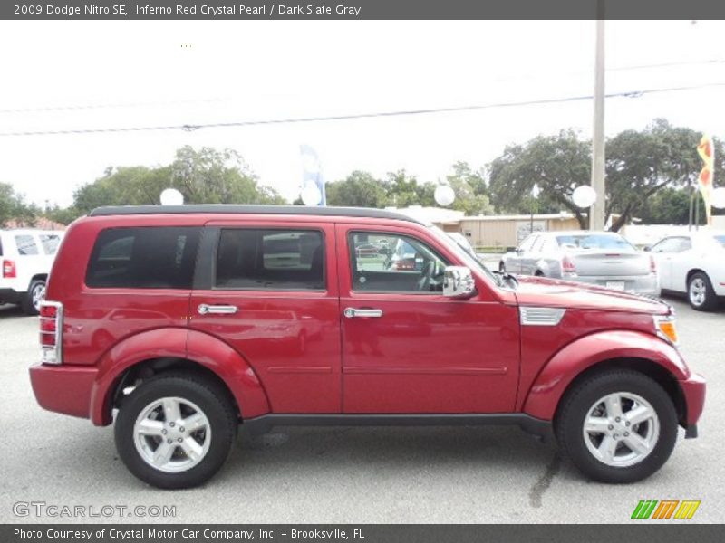 Inferno Red Crystal Pearl / Dark Slate Gray 2009 Dodge Nitro SE
