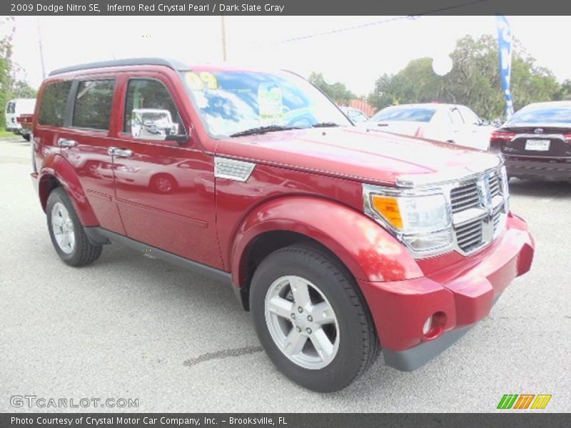 Inferno Red Crystal Pearl / Dark Slate Gray 2009 Dodge Nitro SE