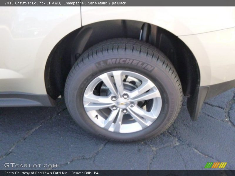 Champagne Silver Metallic / Jet Black 2015 Chevrolet Equinox LT AWD