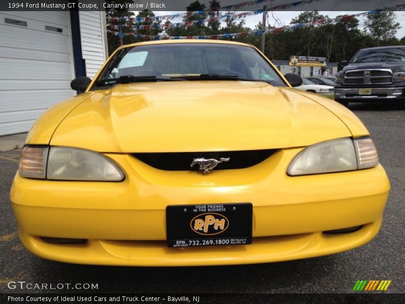 Canary Yellow / Black 1994 Ford Mustang GT Coupe
