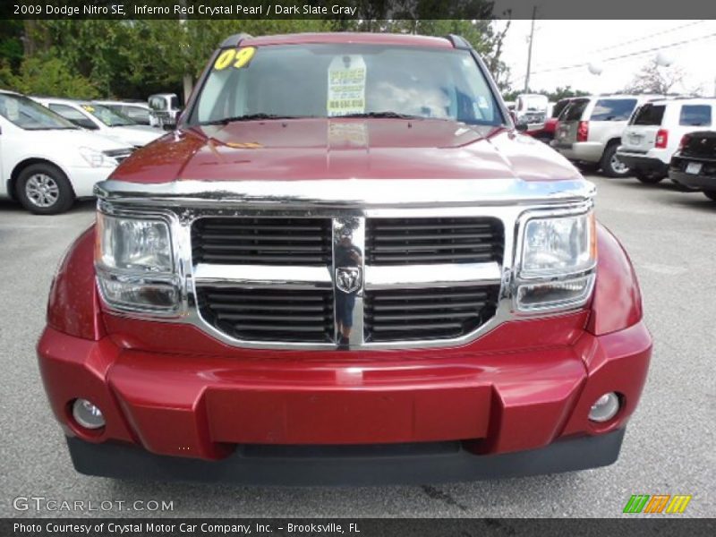 Inferno Red Crystal Pearl / Dark Slate Gray 2009 Dodge Nitro SE