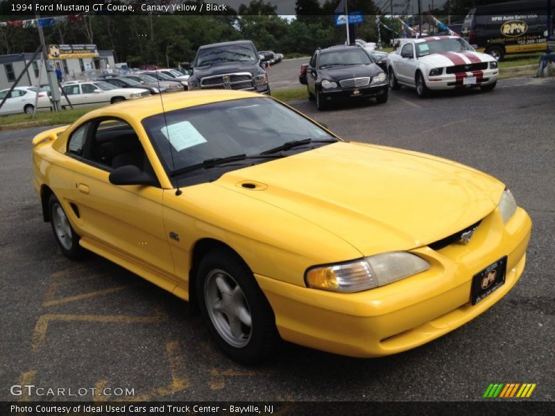 Canary Yellow / Black 1994 Ford Mustang GT Coupe