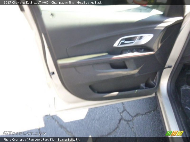 Champagne Silver Metallic / Jet Black 2015 Chevrolet Equinox LT AWD