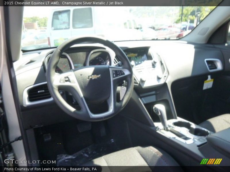 Champagne Silver Metallic / Jet Black 2015 Chevrolet Equinox LT AWD