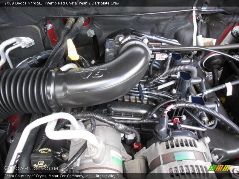 Inferno Red Crystal Pearl / Dark Slate Gray 2009 Dodge Nitro SE