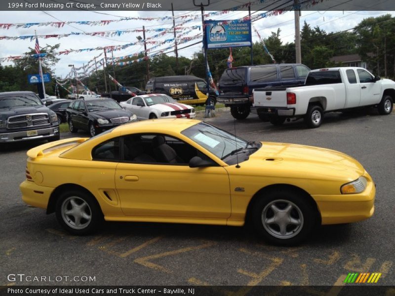 Canary Yellow / Black 1994 Ford Mustang GT Coupe