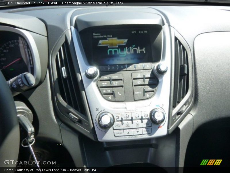 Champagne Silver Metallic / Jet Black 2015 Chevrolet Equinox LT AWD