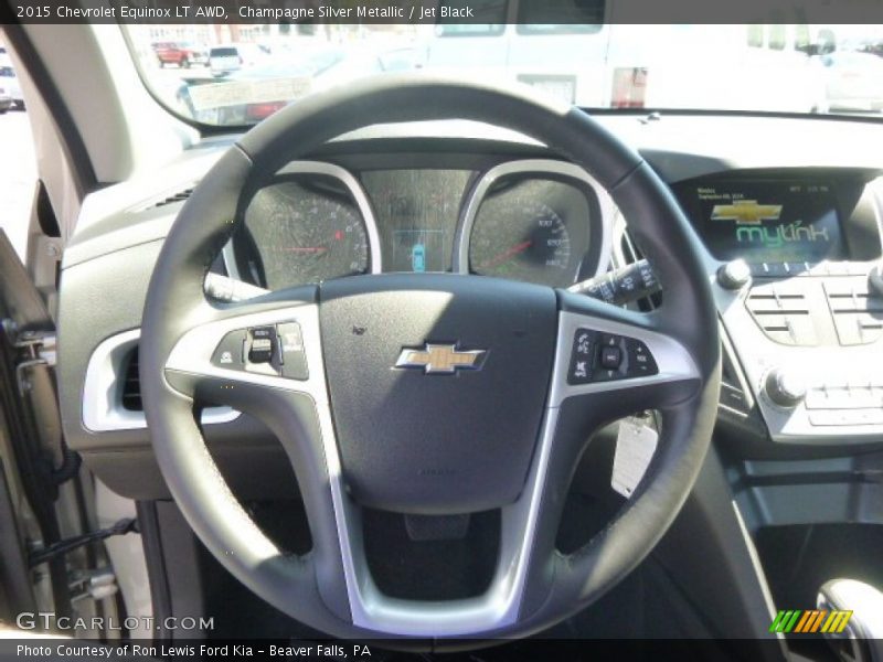 Champagne Silver Metallic / Jet Black 2015 Chevrolet Equinox LT AWD