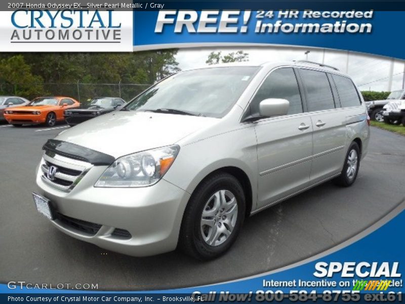 Silver Pearl Metallic / Gray 2007 Honda Odyssey EX
