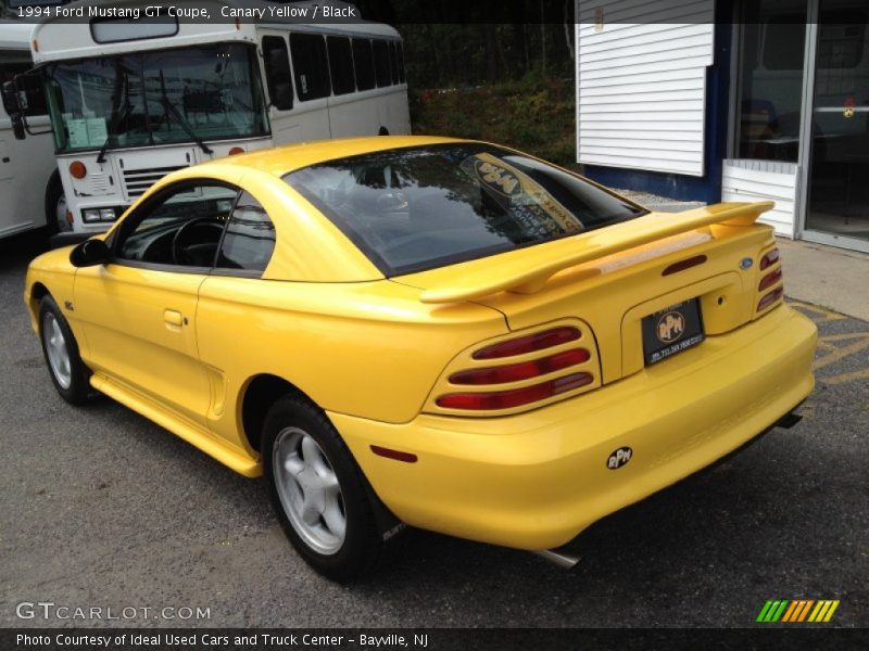 Canary Yellow / Black 1994 Ford Mustang GT Coupe