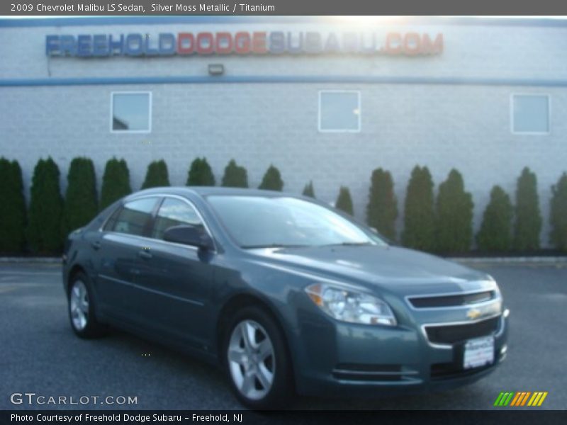Silver Moss Metallic / Titanium 2009 Chevrolet Malibu LS Sedan