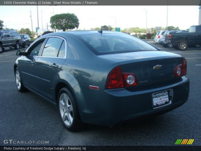 Silver Moss Metallic / Titanium 2009 Chevrolet Malibu LS Sedan