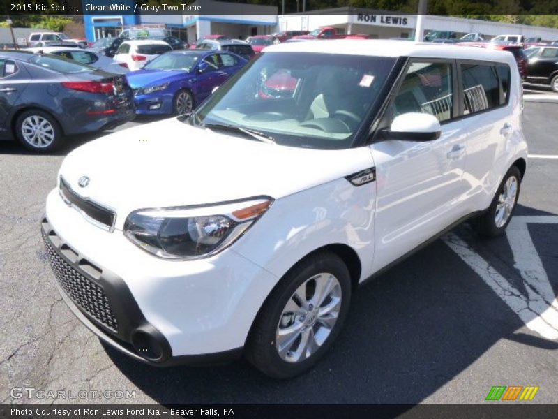 Clear White / Gray Two Tone 2015 Kia Soul +