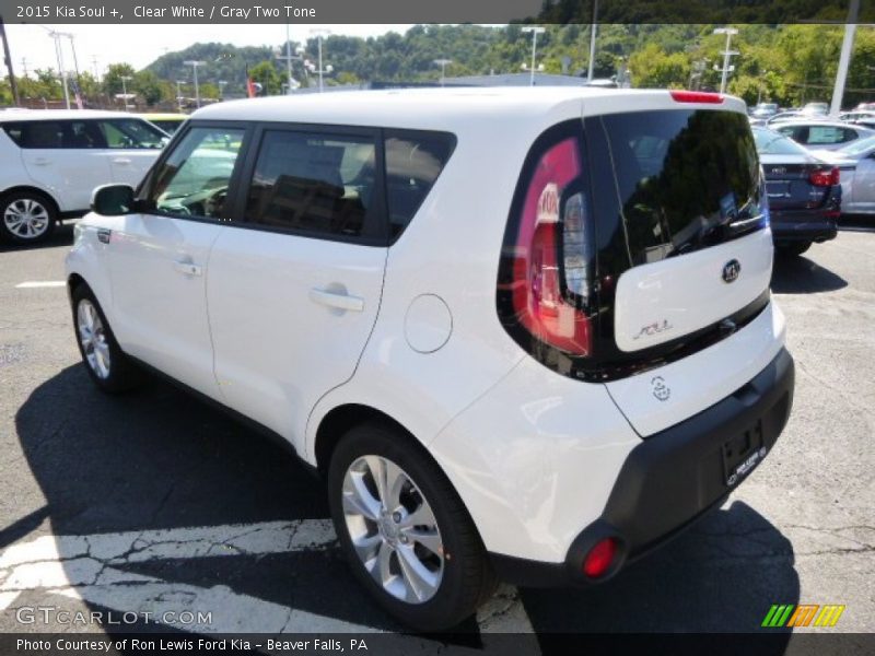 Clear White / Gray Two Tone 2015 Kia Soul +