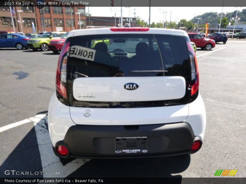 Clear White / Gray Two Tone 2015 Kia Soul +