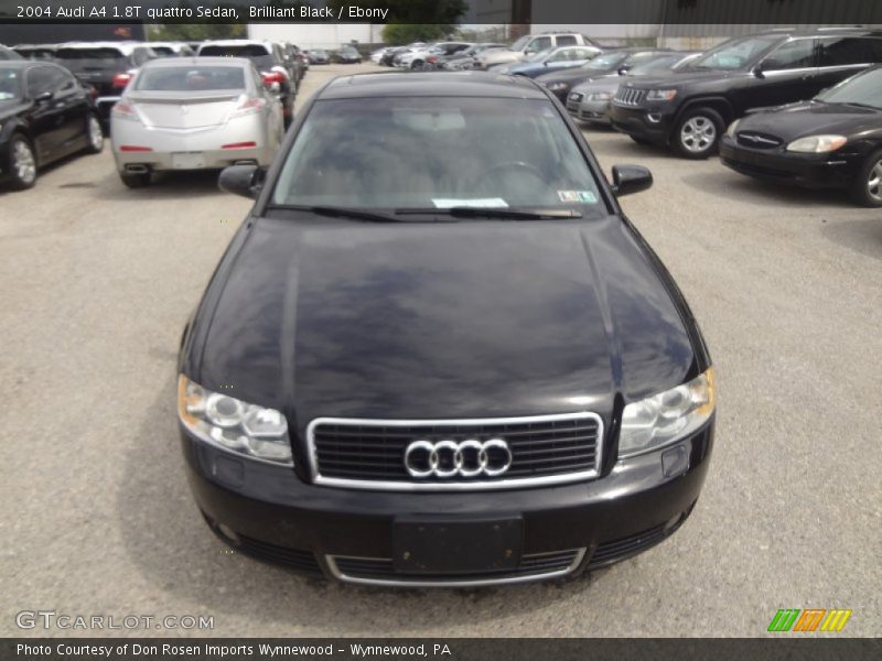 Brilliant Black / Ebony 2004 Audi A4 1.8T quattro Sedan