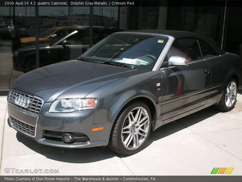 Dolphin Gray Metallic / Crimson Red 2009 Audi S4 4.2 quattro Cabriolet