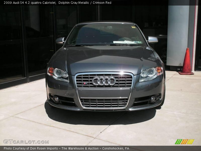Dolphin Gray Metallic / Crimson Red 2009 Audi S4 4.2 quattro Cabriolet