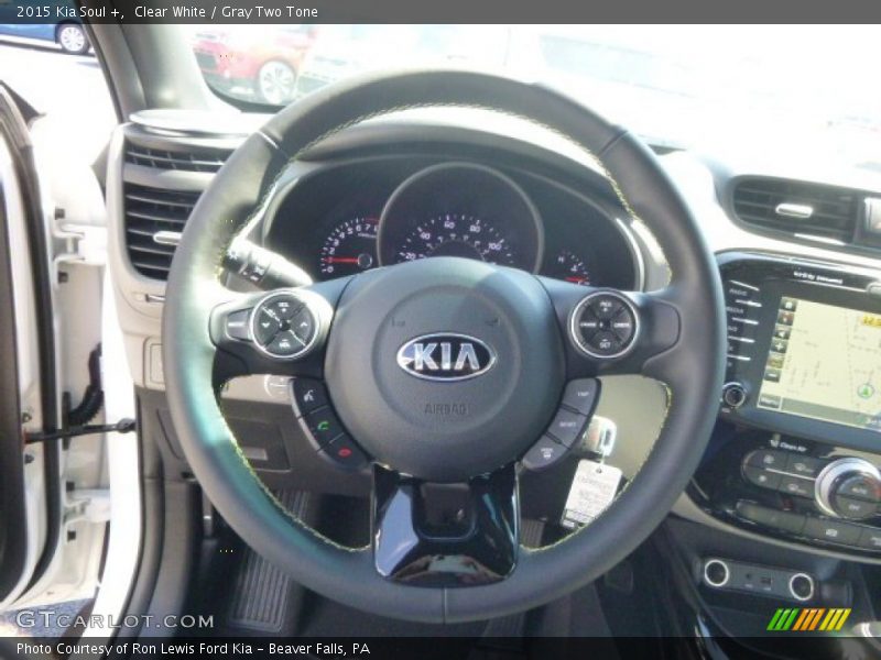 Clear White / Gray Two Tone 2015 Kia Soul +