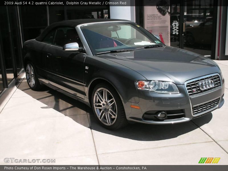 Dolphin Gray Metallic / Crimson Red 2009 Audi S4 4.2 quattro Cabriolet