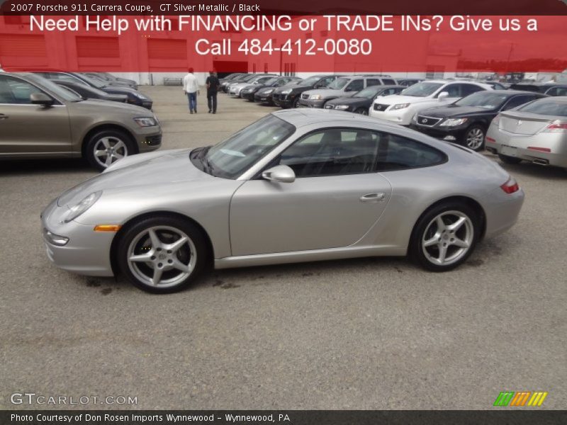 GT Silver Metallic / Black 2007 Porsche 911 Carrera Coupe