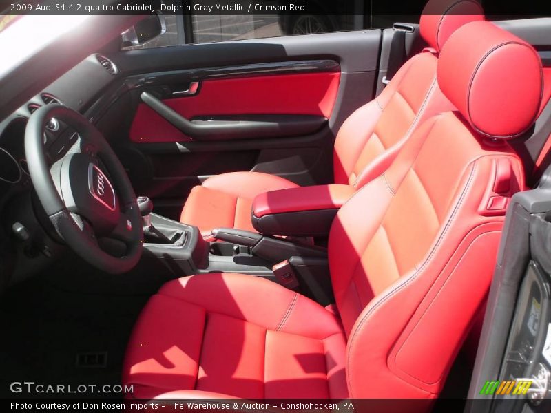 Dolphin Gray Metallic / Crimson Red 2009 Audi S4 4.2 quattro Cabriolet