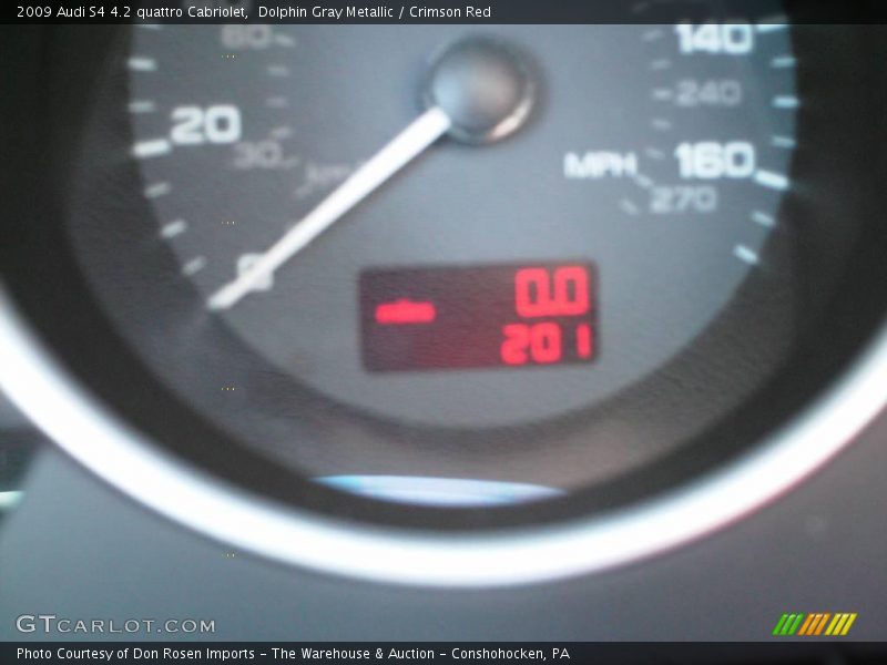 Dolphin Gray Metallic / Crimson Red 2009 Audi S4 4.2 quattro Cabriolet