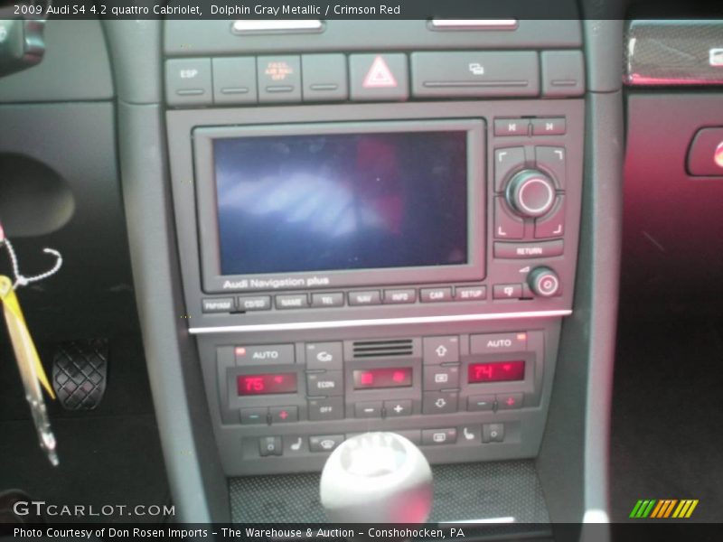 Dolphin Gray Metallic / Crimson Red 2009 Audi S4 4.2 quattro Cabriolet