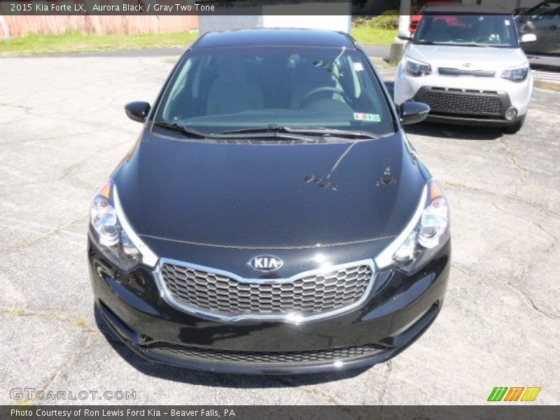 Aurora Black / Gray Two Tone 2015 Kia Forte LX