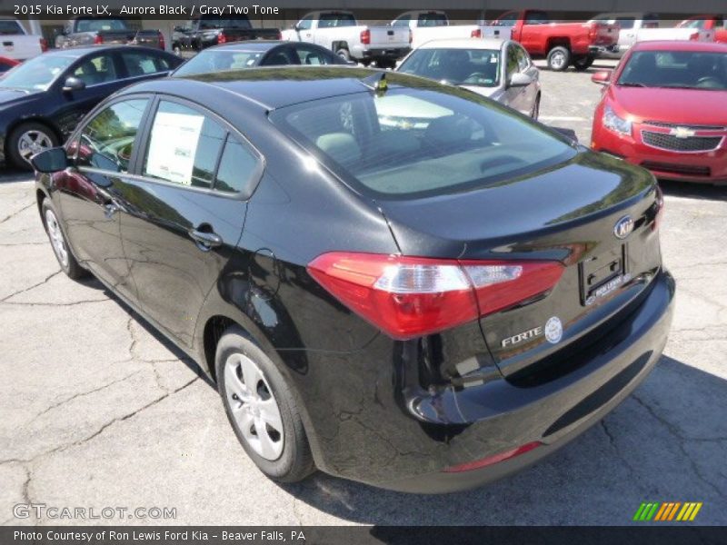 Aurora Black / Gray Two Tone 2015 Kia Forte LX