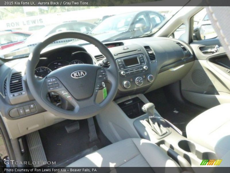 Aurora Black / Gray Two Tone 2015 Kia Forte LX