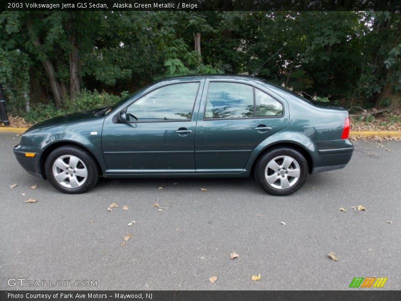 Alaska Green Metallic / Beige 2003 Volkswagen Jetta GLS Sedan