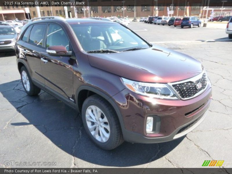 Dark Cherry / Black 2015 Kia Sorento EX AWD