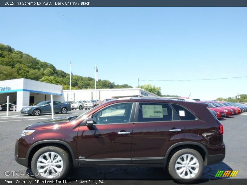 Dark Cherry / Black 2015 Kia Sorento EX AWD