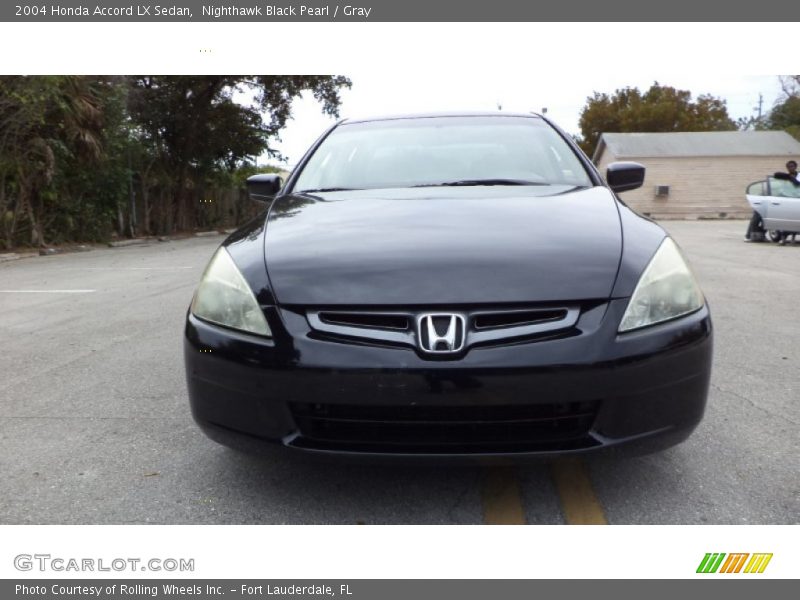 Nighthawk Black Pearl / Gray 2004 Honda Accord LX Sedan