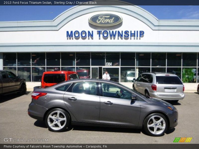 Sterling Gray / Charcoal Black 2013 Ford Focus Titanium Sedan