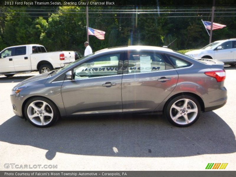 Sterling Gray / Charcoal Black 2013 Ford Focus Titanium Sedan