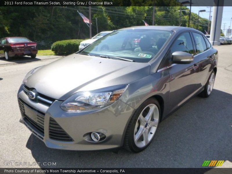 Sterling Gray / Charcoal Black 2013 Ford Focus Titanium Sedan