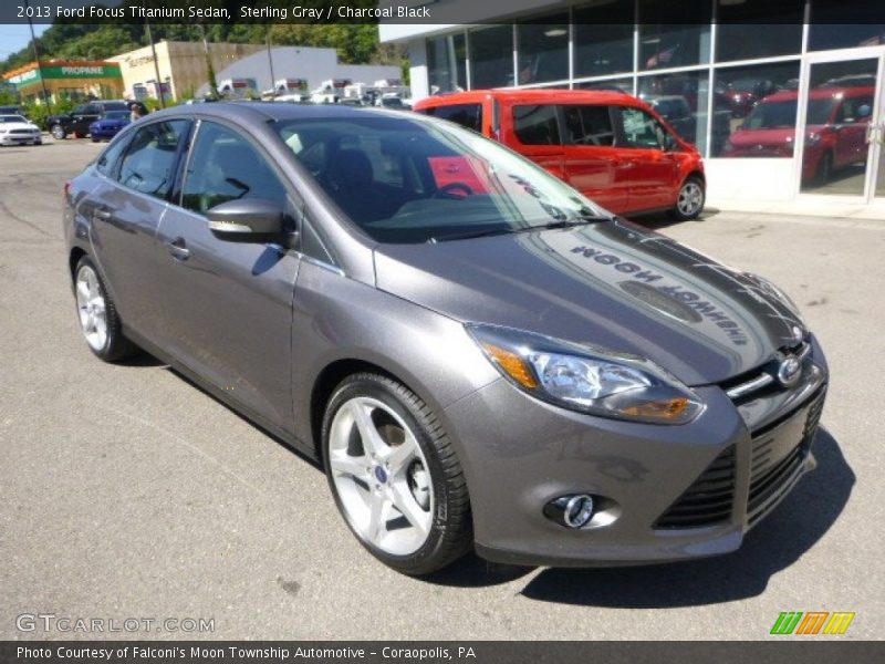 Sterling Gray / Charcoal Black 2013 Ford Focus Titanium Sedan