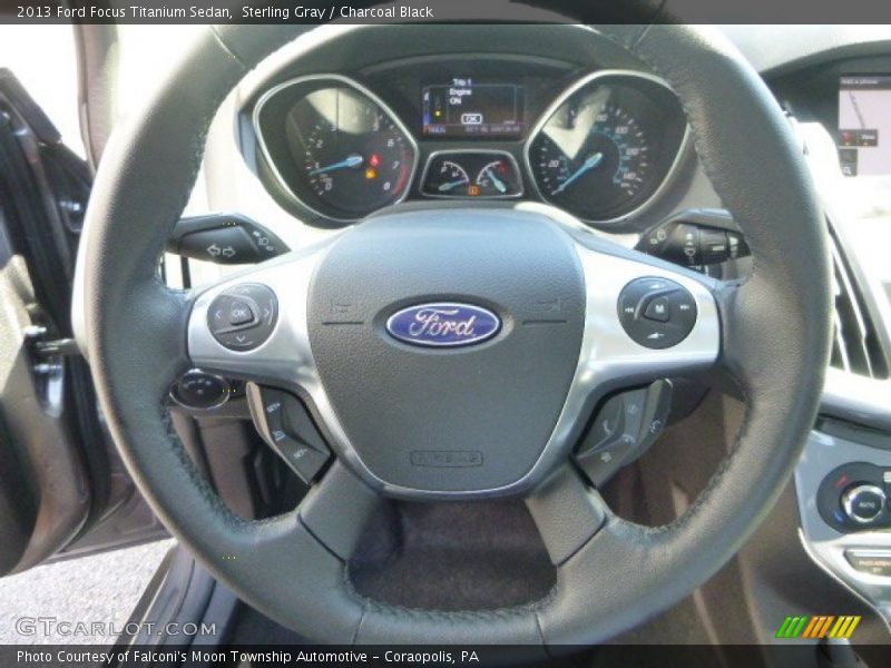 Sterling Gray / Charcoal Black 2013 Ford Focus Titanium Sedan