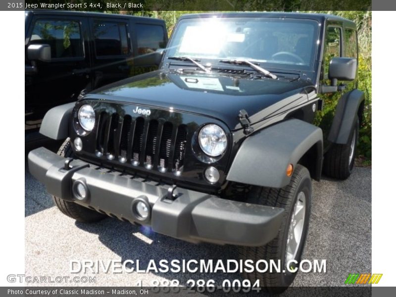 Black / Black 2015 Jeep Wrangler Sport S 4x4