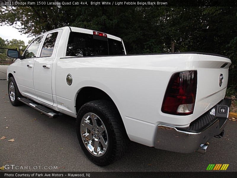 Bright White / Light Pebble Beige/Bark Brown 2011 Dodge Ram 1500 Laramie Quad Cab 4x4