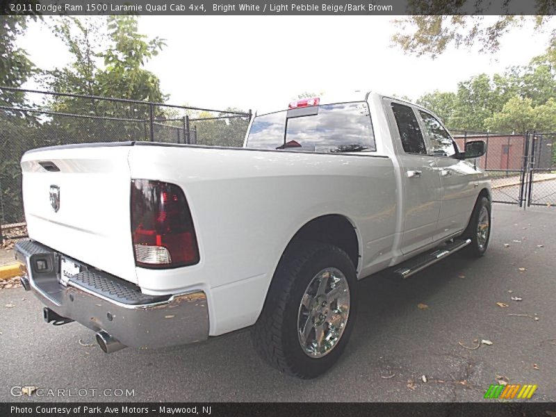 Bright White / Light Pebble Beige/Bark Brown 2011 Dodge Ram 1500 Laramie Quad Cab 4x4