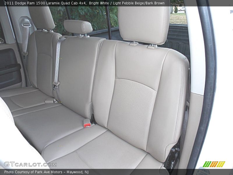 Bright White / Light Pebble Beige/Bark Brown 2011 Dodge Ram 1500 Laramie Quad Cab 4x4