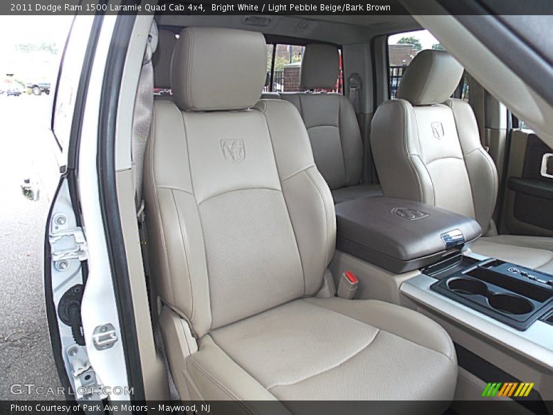 Bright White / Light Pebble Beige/Bark Brown 2011 Dodge Ram 1500 Laramie Quad Cab 4x4