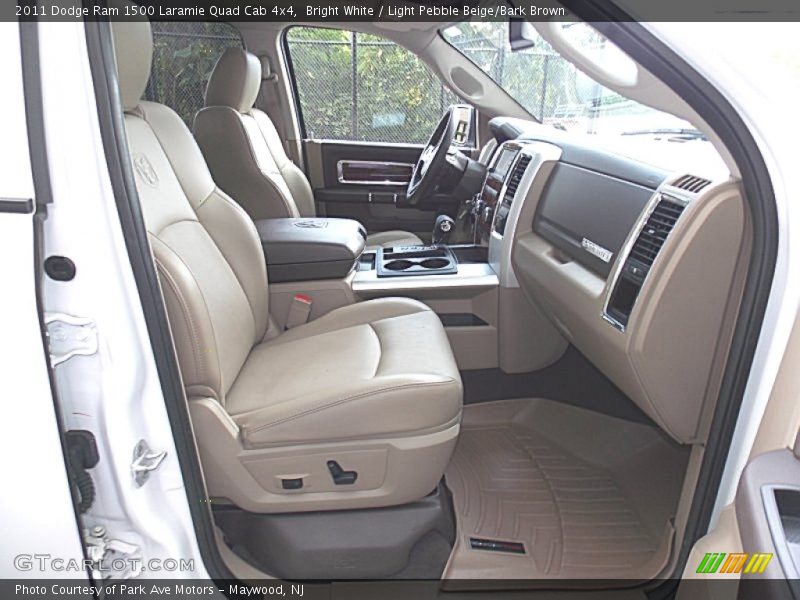 Bright White / Light Pebble Beige/Bark Brown 2011 Dodge Ram 1500 Laramie Quad Cab 4x4